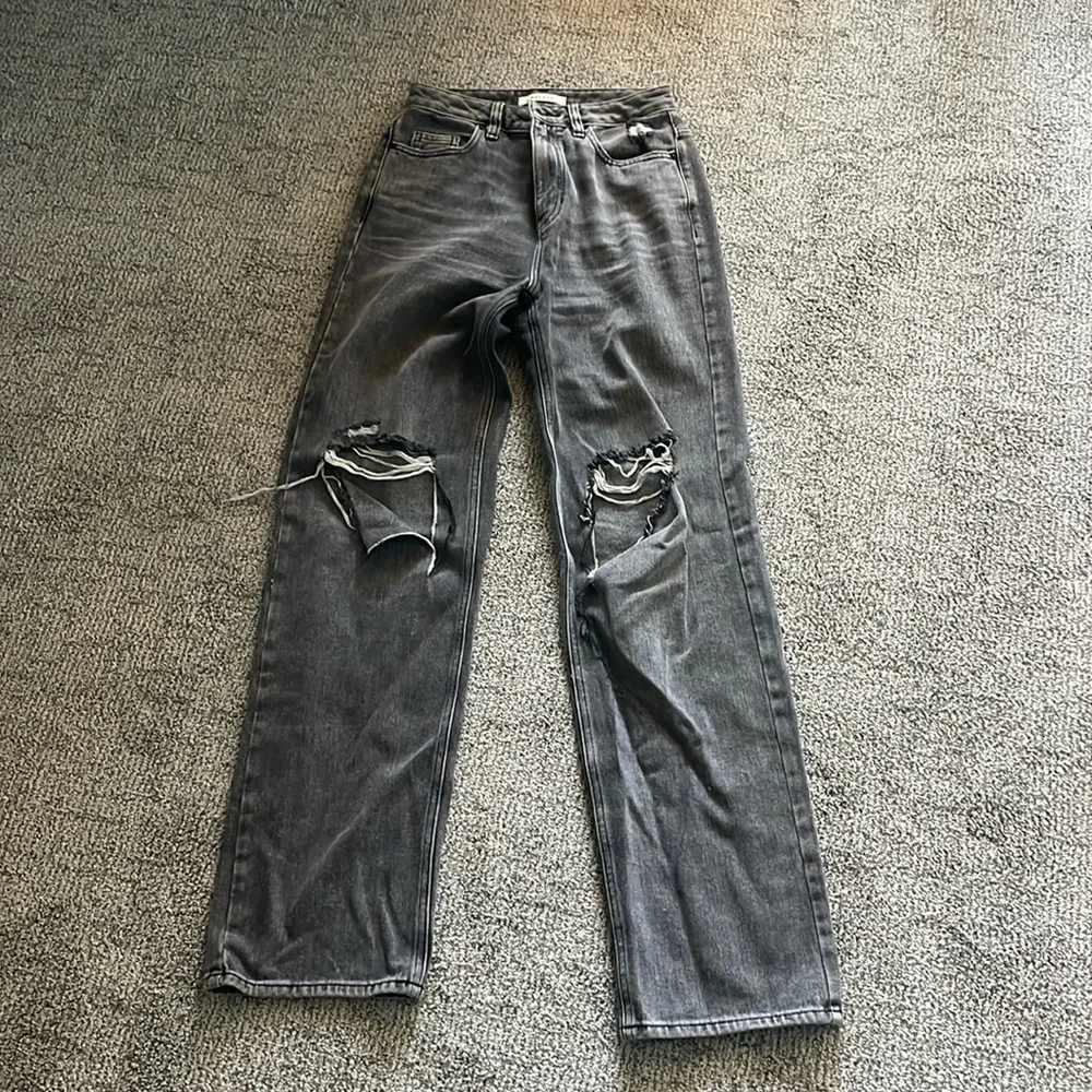Dark gray ripped jeans - Picture 1 of 6